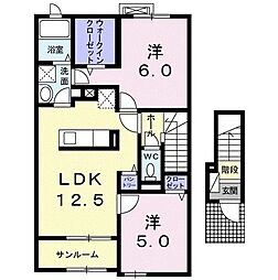 アウローラ4 2LDKの間取図画像