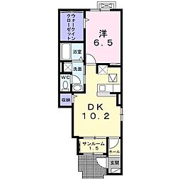 サウスファウンテン 1LDKの間取図画像