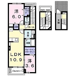 スナグレジデンスS-1 2LDKの間取図画像