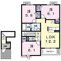 ソラホームC 3LDKの間取図画像