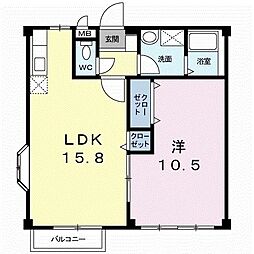 サニーコーポ5 1LDKの間取図画像