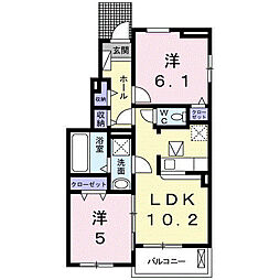グランコンフォート 2LDKの間取図画像