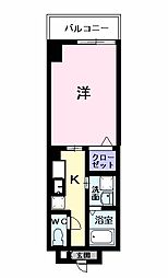 プリメイラヴェラ 1Kの間取図画像