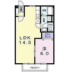 アーバンフレッシュ 1LDKの間取図画像