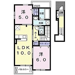 トーラス4 2LDKの間取図画像