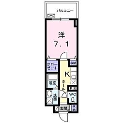 アシストみなと元町 1Kの間取図画像