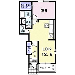 ラフレシール　メゾン　Ｂ 1階1LDKの間取り