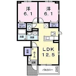 ベル・フィオーレ 2LDKの間取図画像