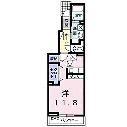 ヴェルデK1 ワンルームの間取図画像