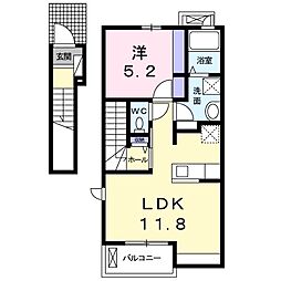 メゾンコリーヌ 1LDKの間取図画像