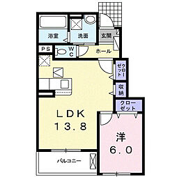 ルミナーレ　Ｎ 1階1LDKの間取り