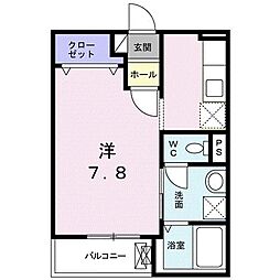 ビリーブ ワンルームの間取図画像