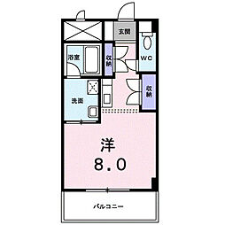 明山 ワンルームの間取図画像
