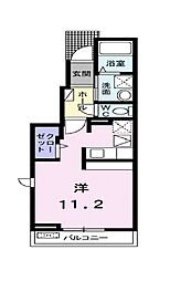 ルーチェ・デルソーレ2 ワンルームの間取図画像