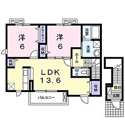 シャイニングスマイル5 2LDKの間取図画像