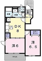 グレースコート3 2DKの間取図画像
