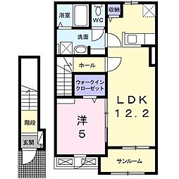 ステラ玉湯 1LDKの間取図画像