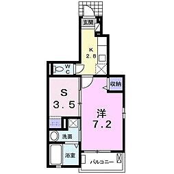 アミティプレセア1 1SKの間取図画像