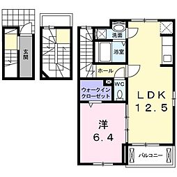 エアリーレジデンス 1LDKの間取図画像