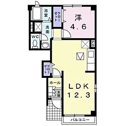 エクスガーデン1 1LDKの間取図画像