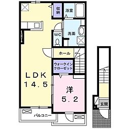 グランジュール 1LDKの間取図画像