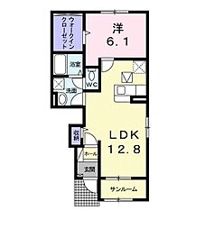 スリジエ 1LDKの間取図画像