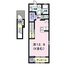 プレジャー21 ワンルームの間取図画像