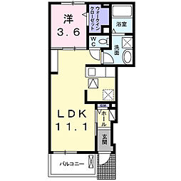 モデラート 1LDKの間取図画像