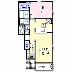 テールリュミエール1 1LDKの間取図画像