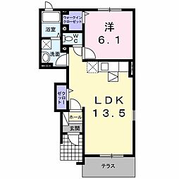 ヴィーナスホープ2 1LDKの間取図画像