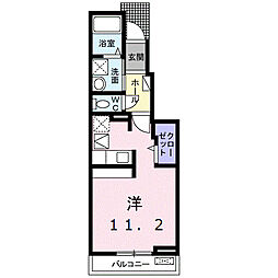 ウィステリアトレリス ワンルームの間取図画像