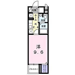 アプリコット野里 1Kの間取図画像