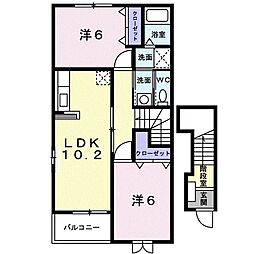 ユーズガーデン 2LDKの間取図画像