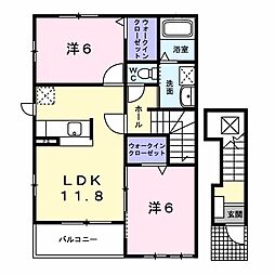 サンフレンズC 2LDKの間取図画像