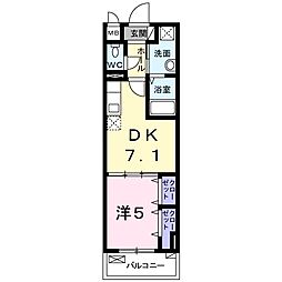 エスケーレジデンス天神西町 1DKの間取図画像