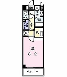 スペースワン 1Kの間取図画像