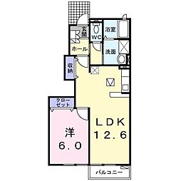 サンプウルサン3 1LDKの間取図画像