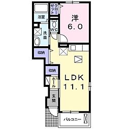 フィオーレ10 1LDKの間取図画像