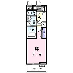 ＣＡＳＡ　193 1階1Kの間取り