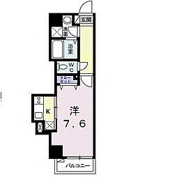 PLAISIRシナガワ 1Kの間取図画像