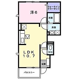 フィオーレ 1LDKの間取図画像