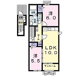 ネクステージ3 2LDKの間取図画像