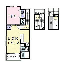 セレノ 1LDKの間取図画像