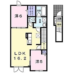 ドルチェ2 2LDKの間取図画像