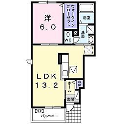 パレスSaKiZono2 1LDKの間取図画像