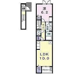 リヴァージュ 1LDKの間取図画像