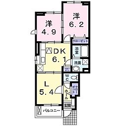 クレストC 2LDKの間取図画像