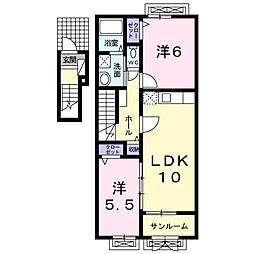 アルシュ4 2LDKの間取図画像