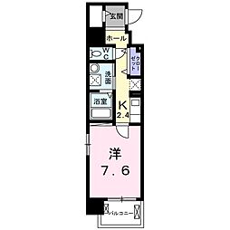 グラース滝井 1Kの間取図画像