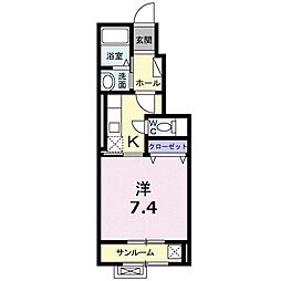 チェスタ30 1Kの間取図画像